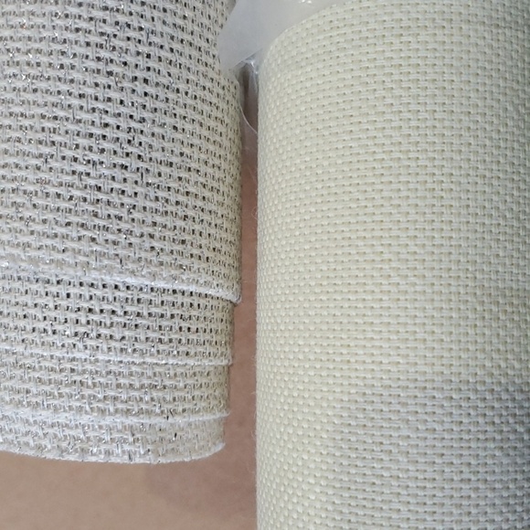 Charles Craft Crosstitch Fabric 3 rolls ivory, Silver Dust and Beige - Picture 4 of 4